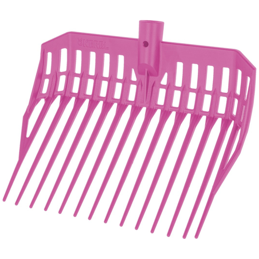 Staļļa dakša EcoFork Mini, bez kāta, rozā